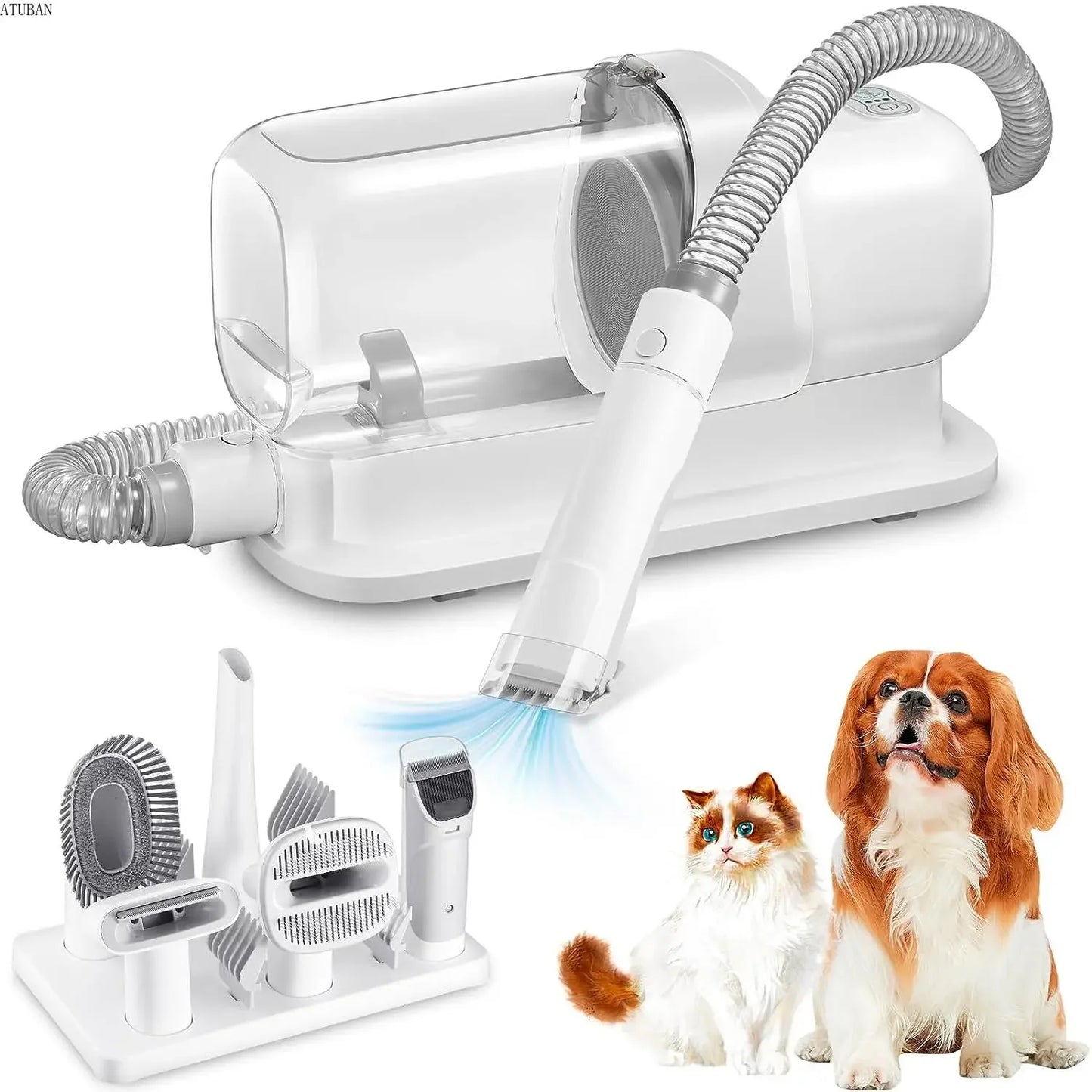 Dog & Cat Grooming Vacuum Kit – 2.3L Large-Capacity Pet Hair Cleaner