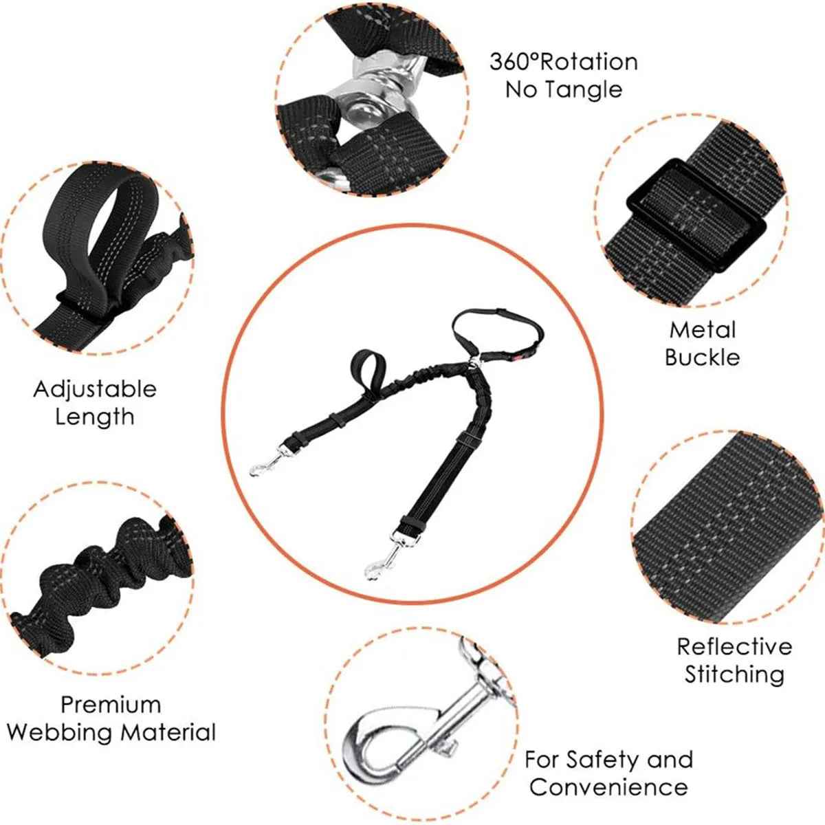 TwinGuard™ – Dual Dog Car Seat Belt Restraint