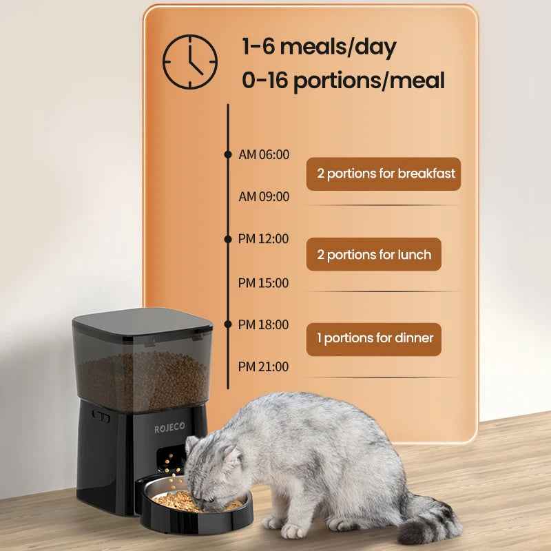ROJECO SmartFeast™ – Automatic Pet Feeder with Button Control