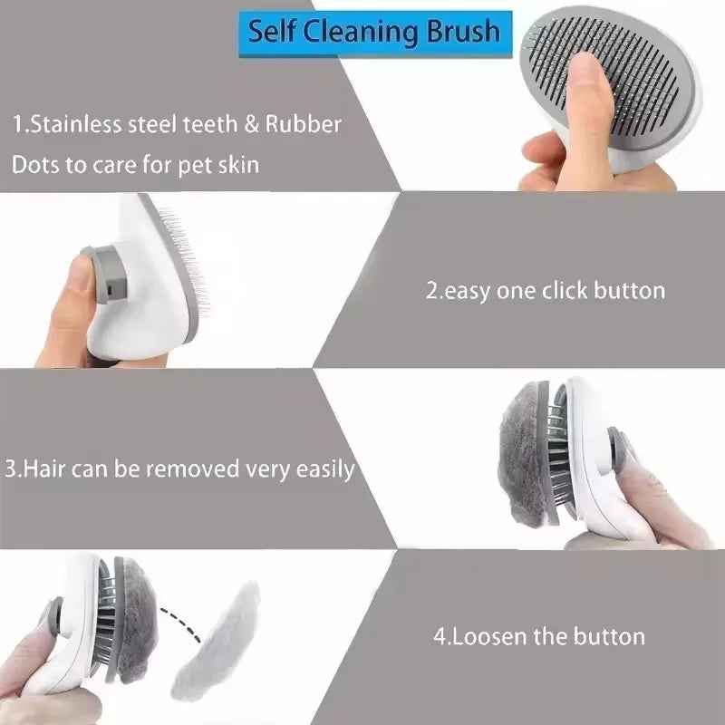 FurEase™ – Pet Hair Remover & Grooming Brush