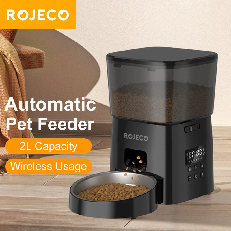 ROJECO SmartFeast™ – Automatic Pet Feeder with Button Control
