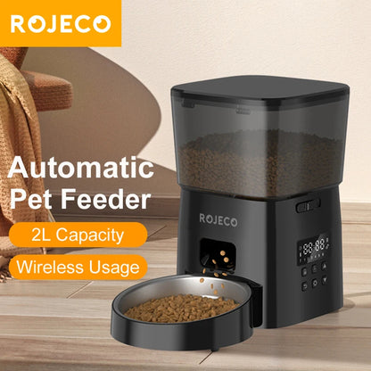 ROJECO SmartFeast™ – Automatic Pet Feeder with Button Control