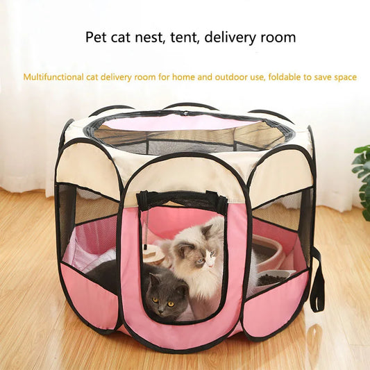 PawHaven™ – Foldable Pet Tent & Playpen
