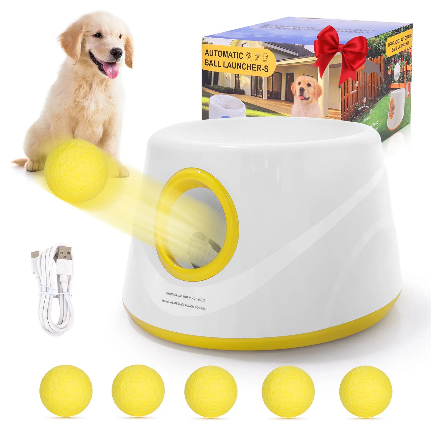 FetchMaster™ Automatic Dog Ball Launcher — 3 Distance Settings