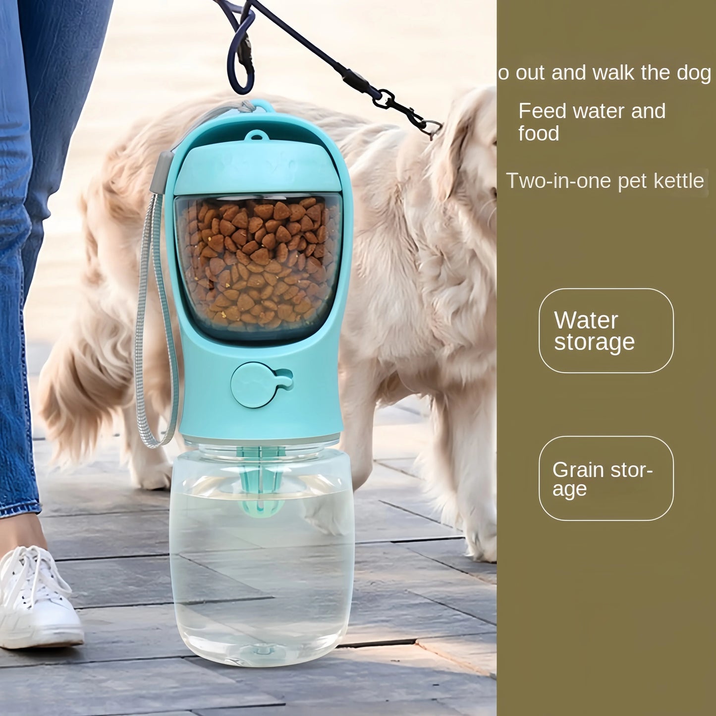 PawHydrate™ – Portable Pet Water & Food Bottle