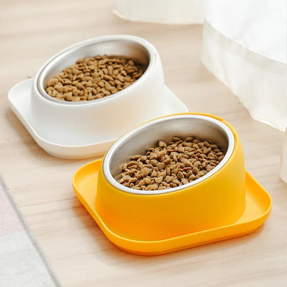 NeckGuard™ – 15° Tilt Anti-Slip Pet Feeding Bowl
