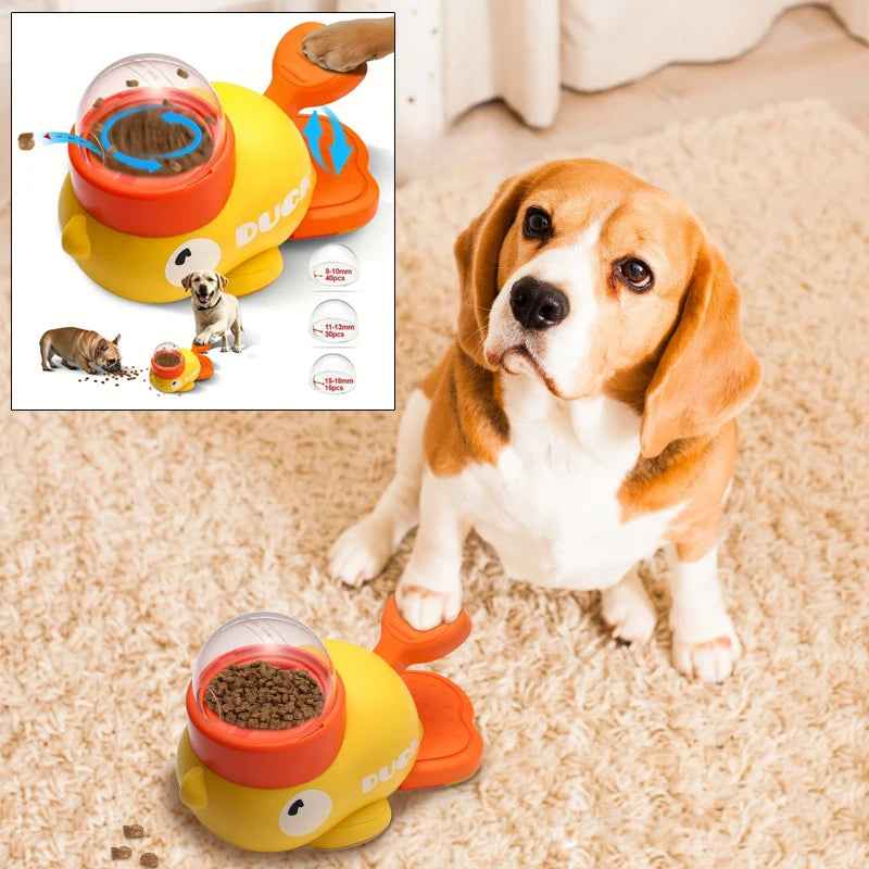 DuckFeast™ – Cartoon Duck Treat Dispenser for Pets
