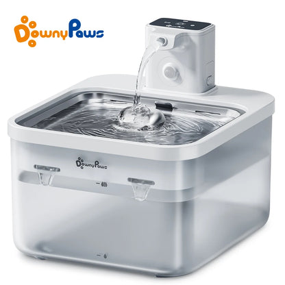 DownyPaws™ – 2.5L Wireless Stainless Steel Pet Water Fountain