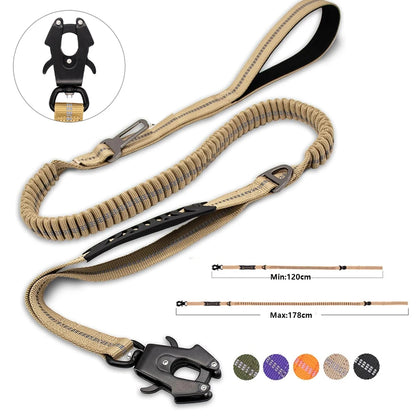 TactiLeash™ – Reflective Shock-Absorbing Bungee Leash