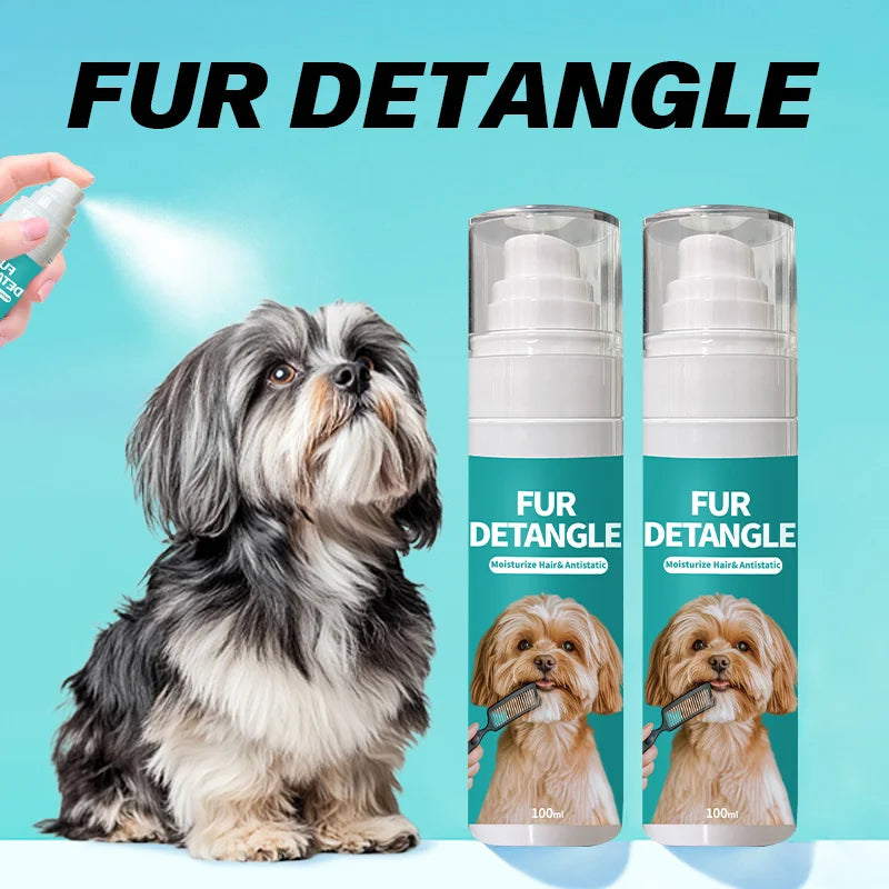 Pet Hair Detangling & Smoothing Spray for Dogs and Cats