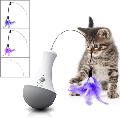 Interactive Feather Toy for Cats – Automatic Indoor Play Teaser