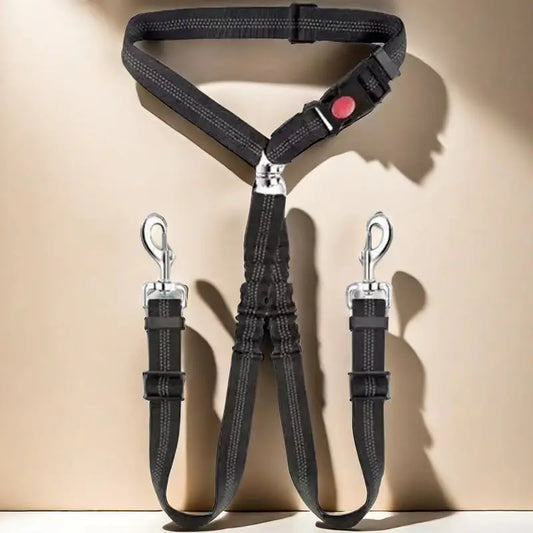 TwinGuard™ – Dual Dog Car Seat Belt Restraint
