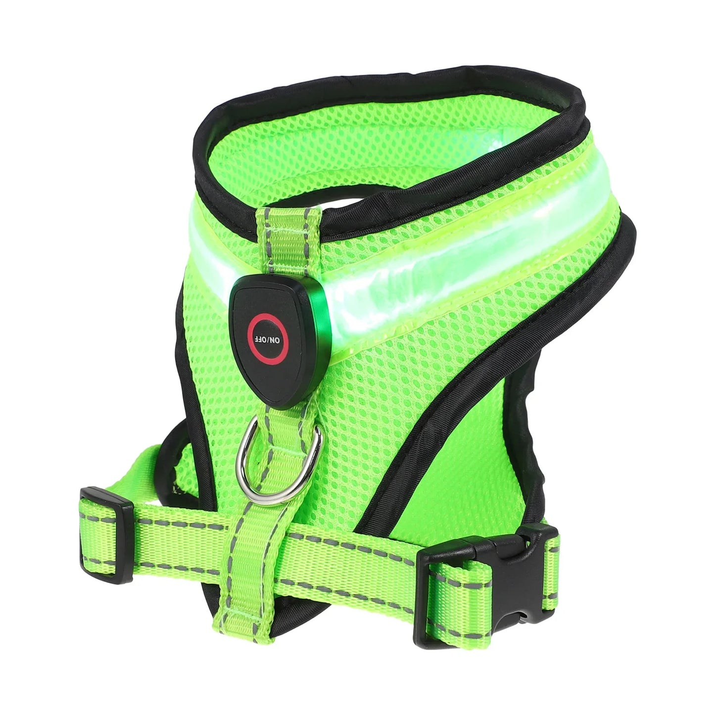 LED Luminous Dog Harness – Rechargeable Night Safety Vest