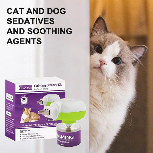 CalmiPaw™ Plug-In Cat Calming Diffuser – Stress Relief for Pets