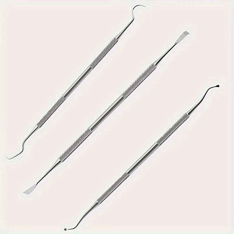 3-Piece Pet Dental Hygiene Kit – Stainless Steel Plaque & Tartar Remover for Cats & Dogs