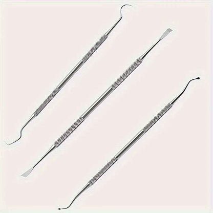 3-Piece Pet Dental Hygiene Kit – Stainless Steel Plaque & Tartar Remover for Cats & Dogs