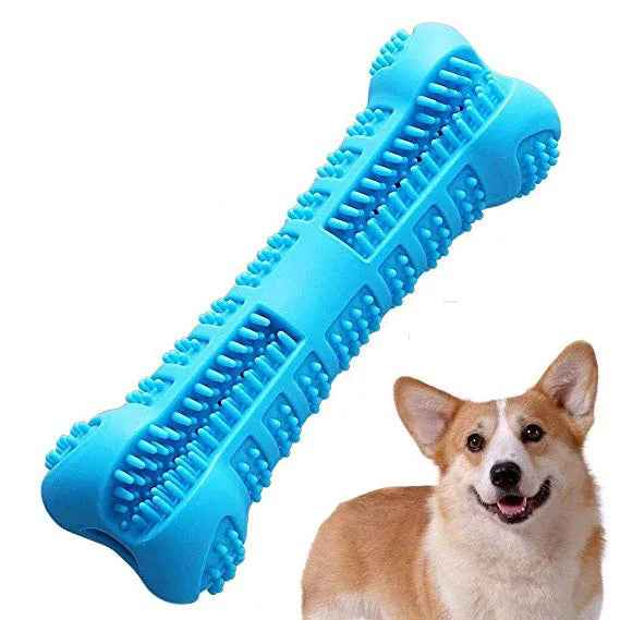 360° Soft Rubber Dog Toothbrush & Chew Toy – Gentle Teeth Cleaning Stick for Puppies