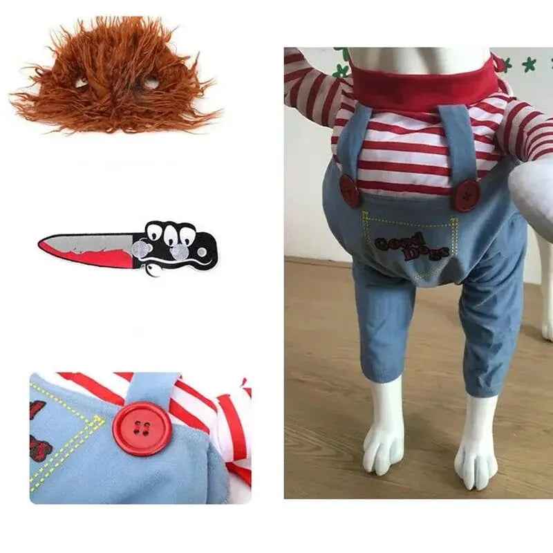 Halloween Dagger Pet Costume – Funny Knife-Holding Dress for Dogs & Cats
