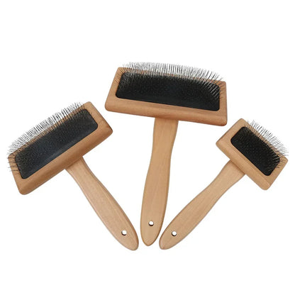 Wooden Pet Comb with Air Cushion – For Dogs & Cats