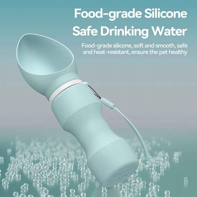 ROJECO Foldable Pet Water Bottle for Dogs & Cats – Leakproof Outdoor Drinking Bottle