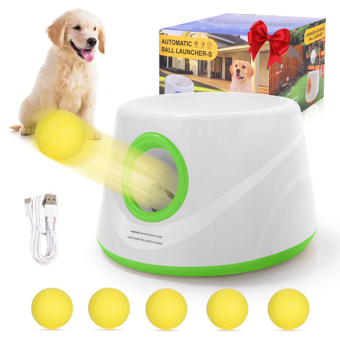 FetchMaster™ Automatic Dog Ball Launcher — 3 Distance Settings