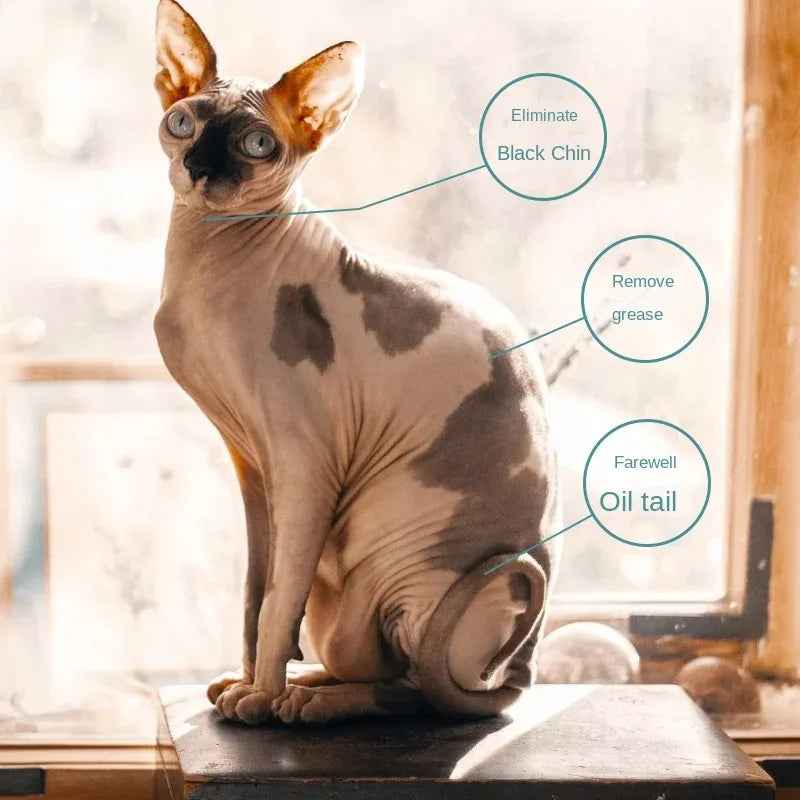 500ml Sphynx Cat & Dog Shampoo – Wash-Free Moisturizing Cleanser for Sensitive Skin