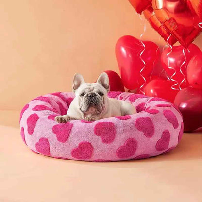 Lesure Donut Dog Bed – Calming Washable Bed for Dogs & Cats (60cm)