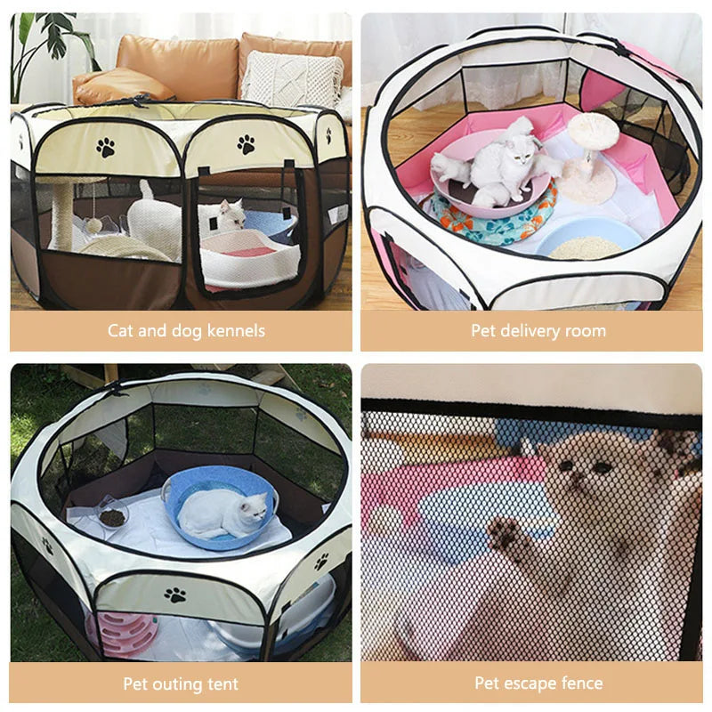 PawHaven™ – Foldable Pet Tent & Playpen