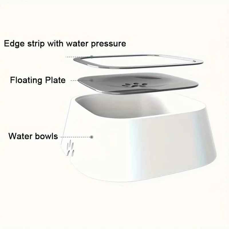 No-Spill Dog Water Bowl – Slow Feeder Dish for Pets