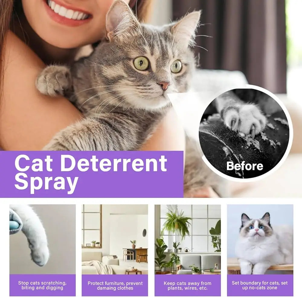 Anti-Scratch & Chew Repellent Spray for Cats and Dogs – Furniture Protector