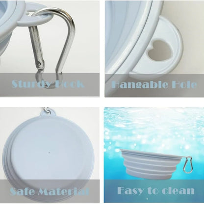 PawFold™ – Collapsible Silicone Travel Bowls (2pcs)