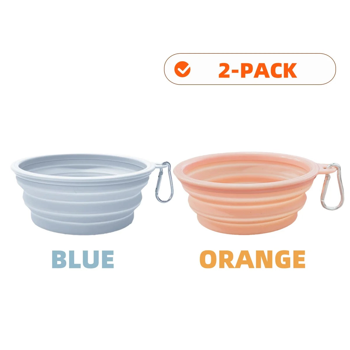 PawFold™ – Collapsible Silicone Travel Bowls (2pcs)