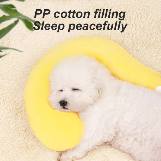 U-Shaped Pet Neck Pillow – Cozy Sleeping Pillow for Puppies, Kittens, Cats & Small Dogs