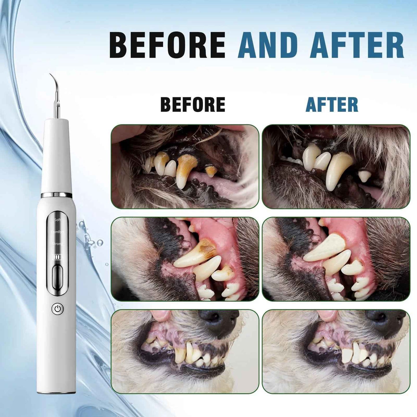 Ultrasonic Pet Tooth Cleaning Device – Electric Dental Care Tool for Dogs and Cats