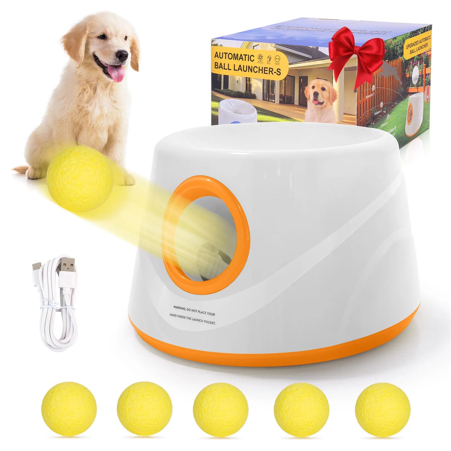 FetchMaster™ Automatic Dog Ball Launcher — 3 Distance Settings