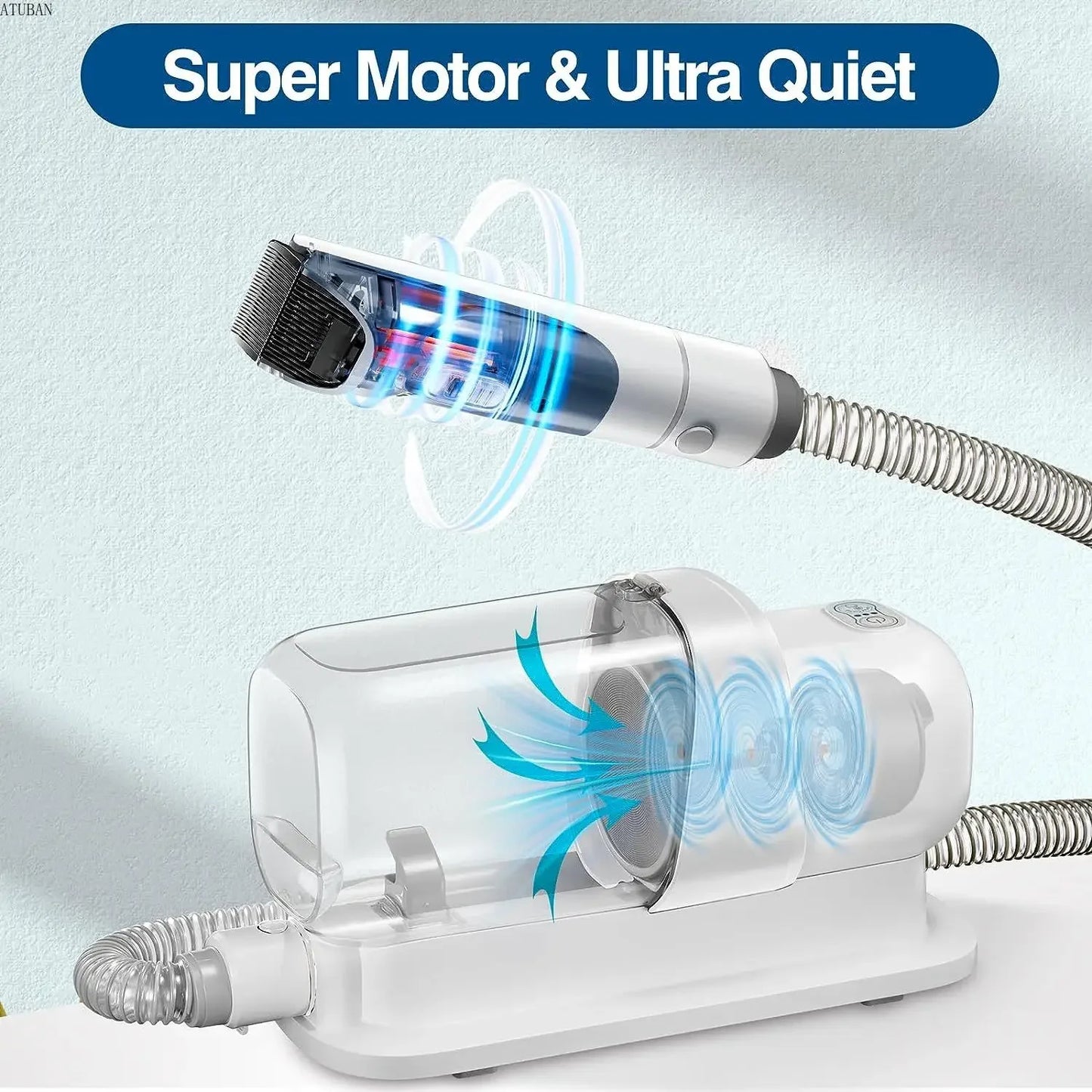 Dog & Cat Grooming Vacuum Kit – 2.3L Large-Capacity Pet Hair Cleaner