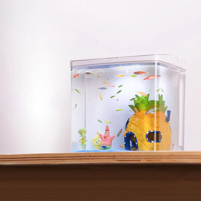 Mini Betta Fish Tank – Small Desktop Aquarium for Home & Office | Eco-Friendly Modern Fish Bowl