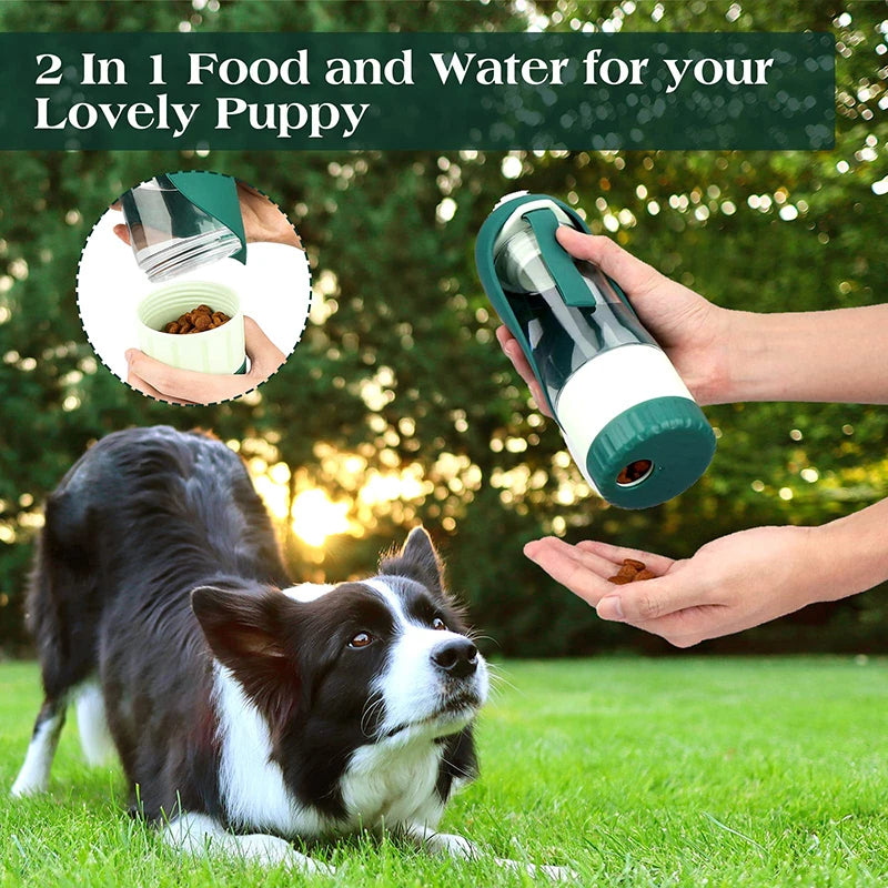 PawTrek™ – 2-in-1 Portable Pet Water & Food Bottle