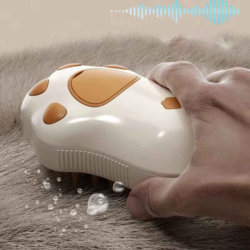 3-in-1 Steam Pet Brush for Dogs & Cats – Electric Grooming Comb