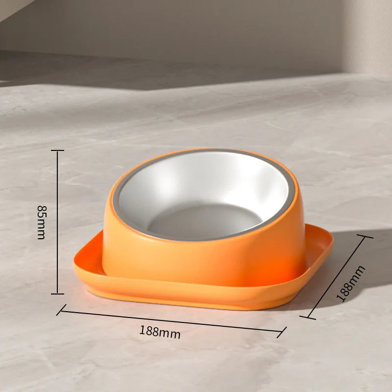 NeckGuard™ – 15° Tilt Anti-Slip Pet Feeding Bowl