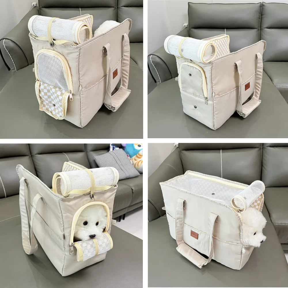 Portable Pet Shoulder Handbag & Car Seat Carrier