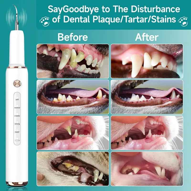 Electric Ultrasonic Pet Dental Cleaner – Plaque & Tartar Remover for Dogs and Cats