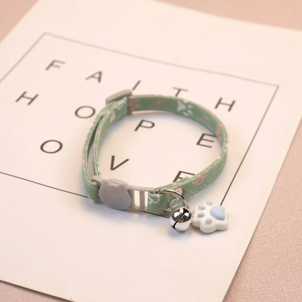 Adjustable Cute Pet Collar with Bell for Cats & Small Dogs