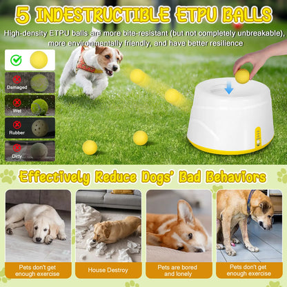 FetchMaster™ Automatic Dog Ball Launcher — 3 Distance Settings