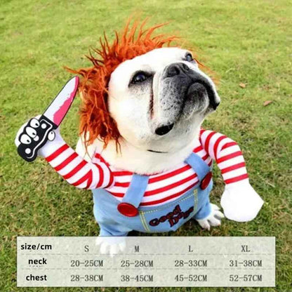 Halloween Dagger Pet Costume – Funny Knife-Holding Dress for Dogs & Cats