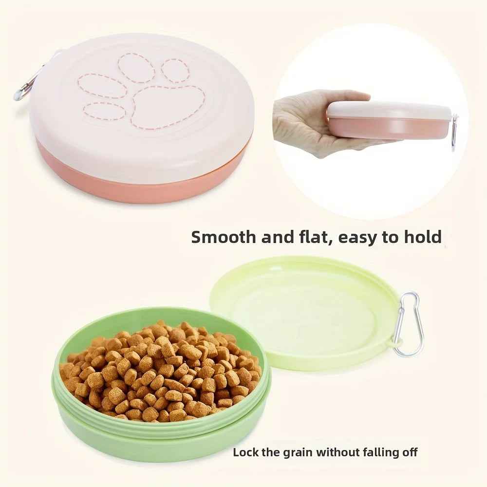 TravelPaw™ – Portable Pet Food & Water Bowl
