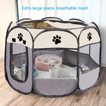 PawHaven™ – Foldable Pet Tent & Playpen