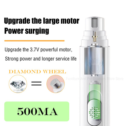 GrindEase™ – USB Rechargeable Electric Pet Nail Grinder