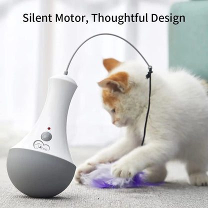 Interactive Feather Toy for Cats – Automatic Indoor Play Teaser