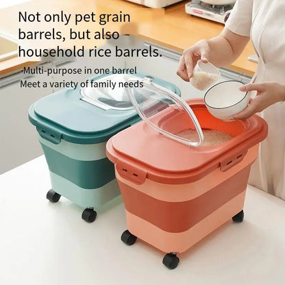 FreshLock™ 13/33LB Collapsible Airtight Pet Food Storage Container
